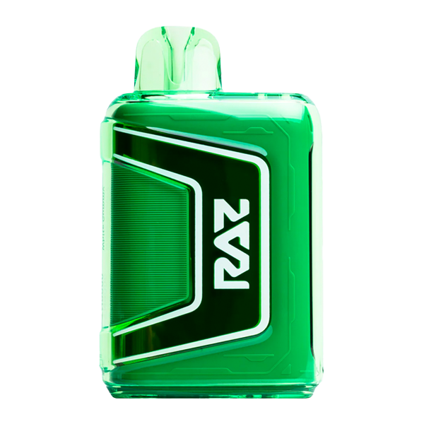 Lost Mary Lemon Mint Vape device held by vaper showing sleek design and vapor production