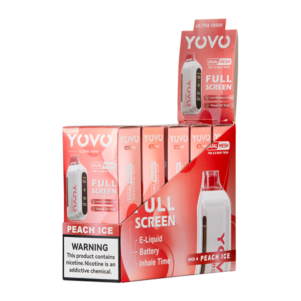 An infographic showing the adjustable features of a max pod vape, including nicotine strength, ice level, and wattage settings.