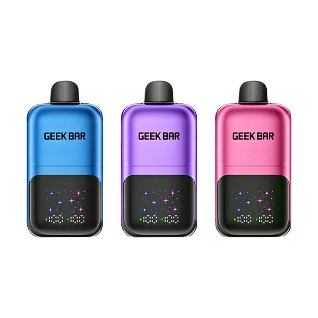 pink and blue geek bar flavor mesh coil close-up 2026