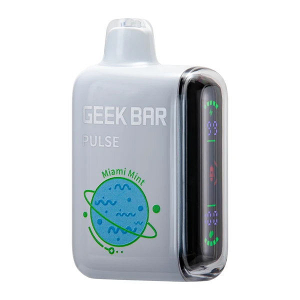 geek bar hookah x LED screen displaying puff count and battery level