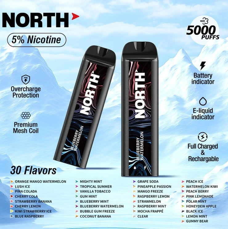 A close-up of the Oxbar Astro Maze 50K with the Oxbar Clear Blue Flavor displayed on the package