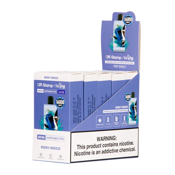 Berry Breeze Off Stamp X Pod King SW16000 Disposable