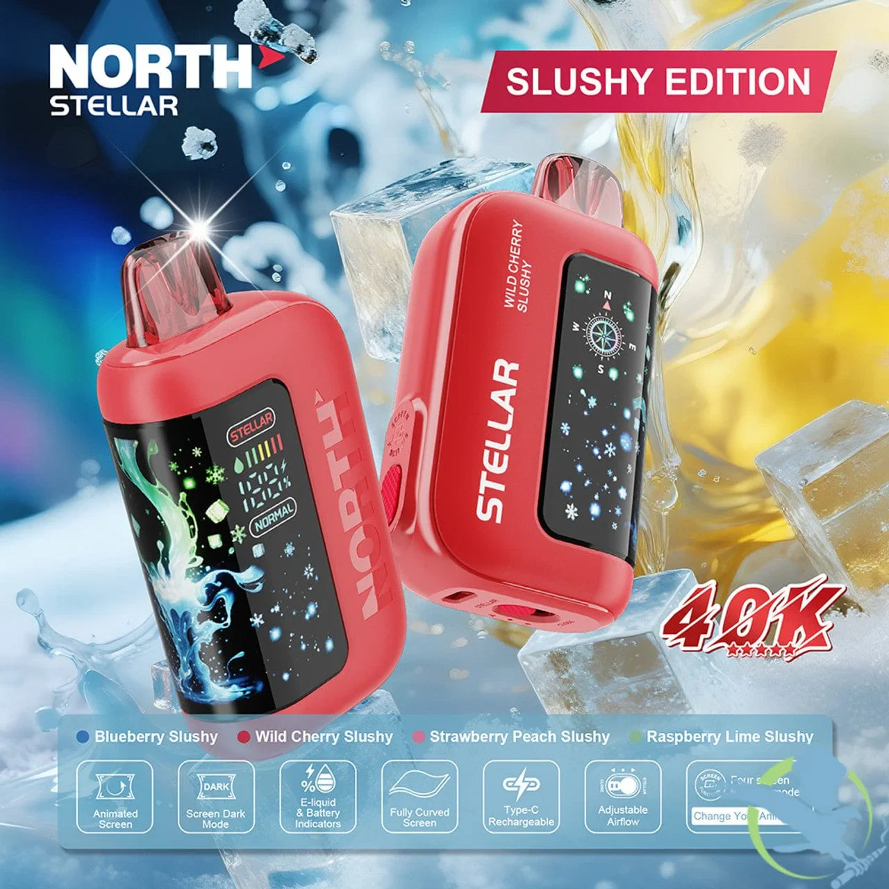 Close-up shot of the Geek Bar Pulse X 25K geek slush device highlighting the mesh coil and airflow control features