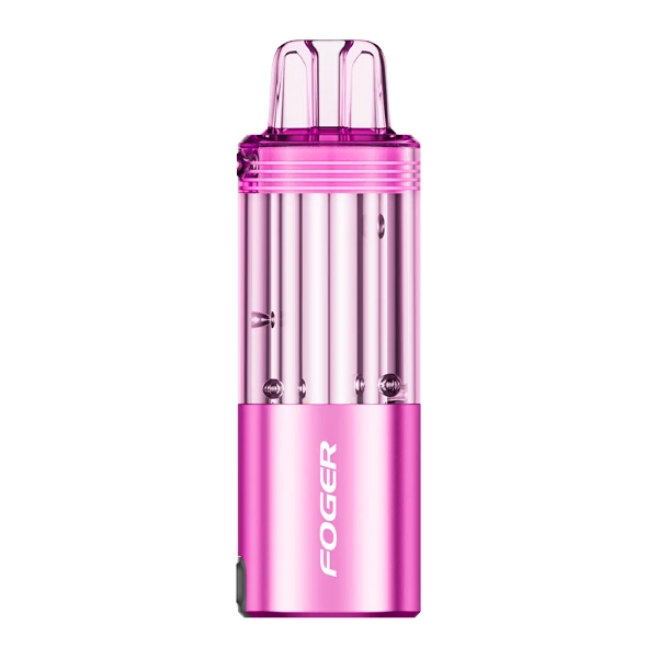 blue rancher b pop foger device next to a pod with mesh coil visible